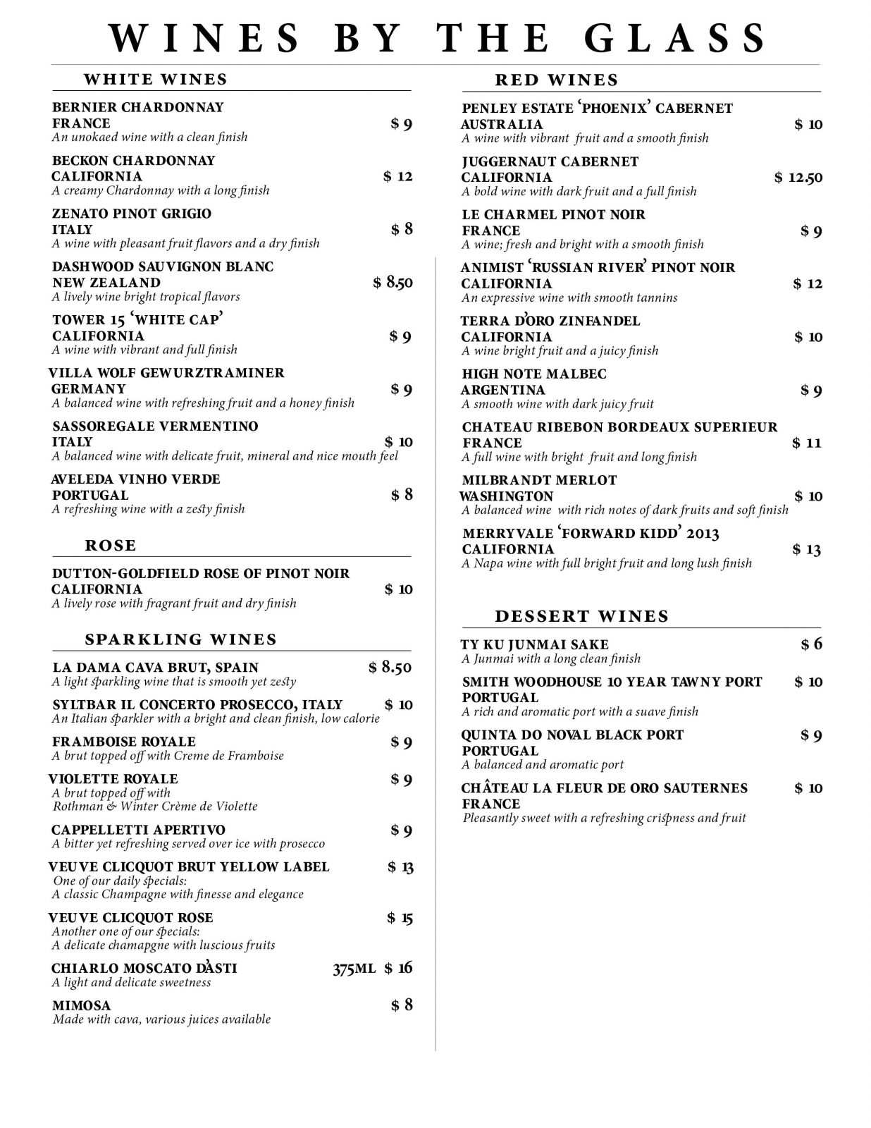 Menus Vinos Wine Bars Vinos Wine Bars